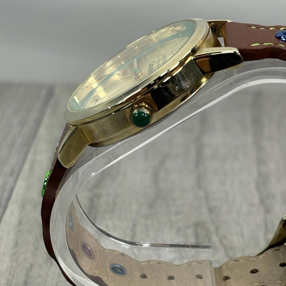 Isaac Mizrahi x Crayola Designer Watch - Gold Tone & Colorful Grommet Leather - Picture 5 of 11
